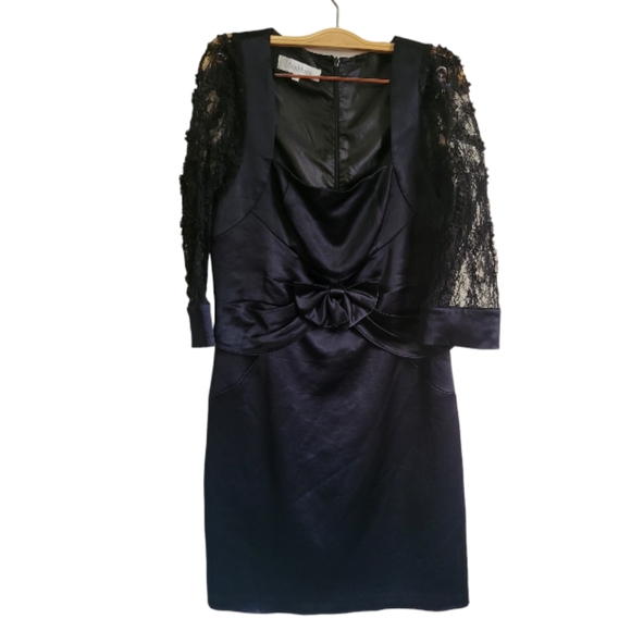 MaxMara Party silk and mesh black dress, size Large - Picture 4 of 10